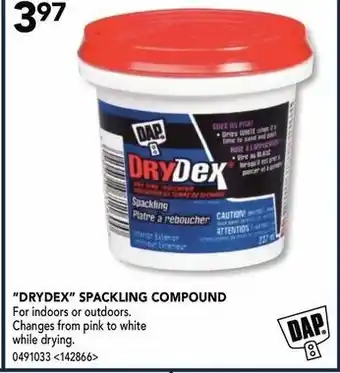 RONA "Drydex" spackling compound offer