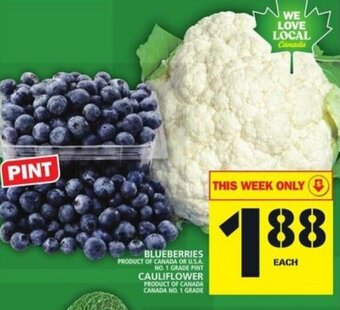 Food Basics Blueberries cauliflower offer