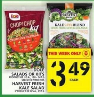 Food Basics Dole salads or kits offer