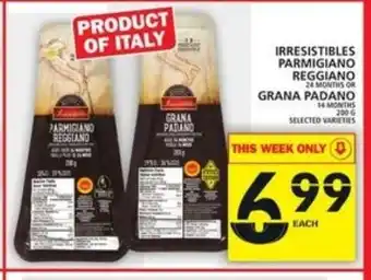 Food Basics Irresistibles parmigiano reggiano offer