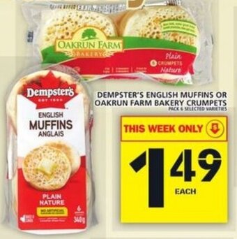 Food Basics Dempster's english muffins offer