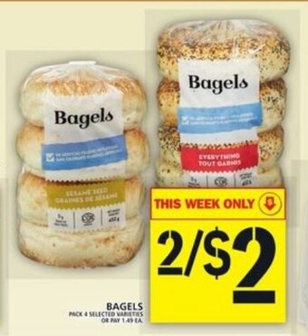 Food Basics Bagels offer