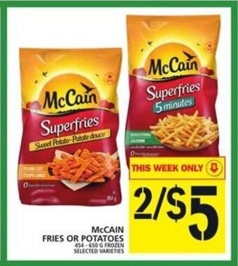 Food Basics Mccain fries or potatoes offer