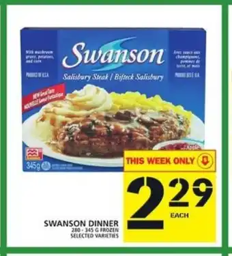 Food Basics Swanson dinner offer