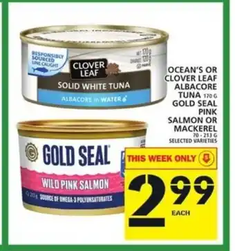 Food Basics Ocean's or clover leaf albacore tuna offer
