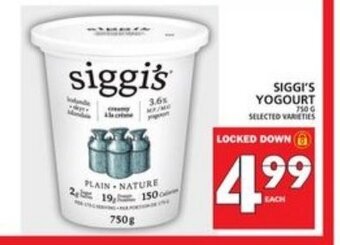 Food Basics Siggi's yogourt offer