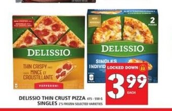 Food Basics Delissio thin crust pizza singles offer