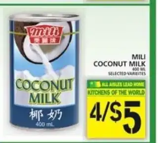 Food Basics Mili coconut milk offer