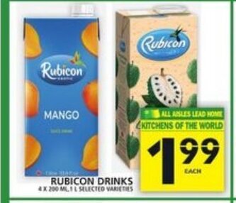 Food Basics Rubicon drinks offer