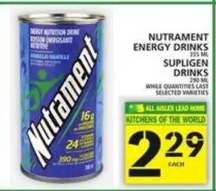 Food Basics Nutrament energy drinks offer