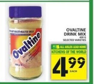 Food Basics Ovaltine drink mix offer