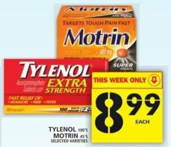 Food Basics Tylenol motrin offer