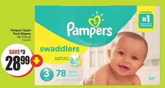 FreshCo Pampers super pack diapers offer
