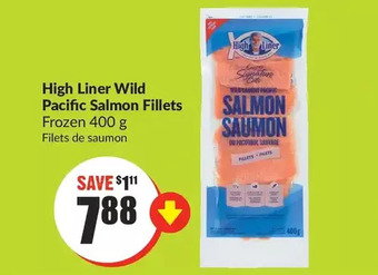 FreshCo High liner wild pacific salmon fillets offer