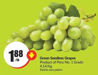 FreshCo Green seedless grapes offer