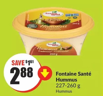 FreshCo Fontaine santé hummus offer