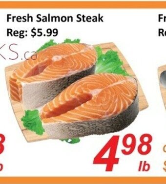 Fresh salmon steak