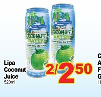 T&T Supermarket Lipa Coconut Juice offer