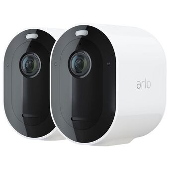 Best Buy Arlo pro 4 wire-free outdoor 2k hd security camera - white - 2-pack offer