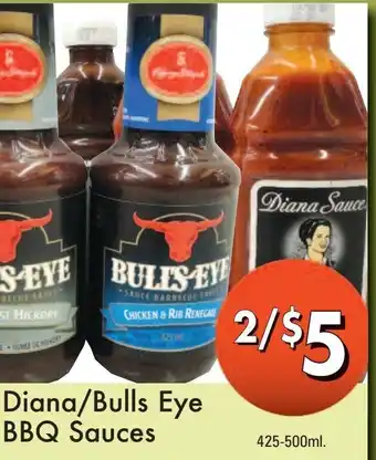 Diana/Bulls Eye BBQ Sauces