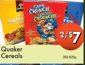 Westfort Foods Quaker Cereals offer