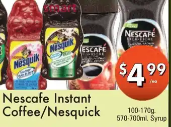 Westfort Foods Nescafe Instant Coffee/Nesquick offer