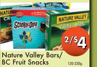 Nature Valley Bars/BC Fruit Snacks