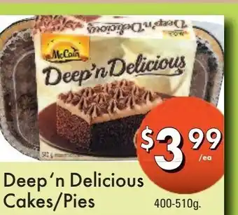 Westfort Foods Deep'n Delicious Cakes/Pies offer