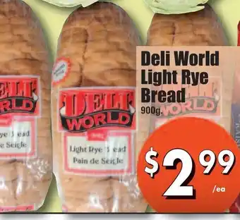 Deli World Light Rye Bread
