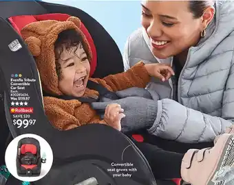 Walmart Evenflo tribute convertible car seat offer