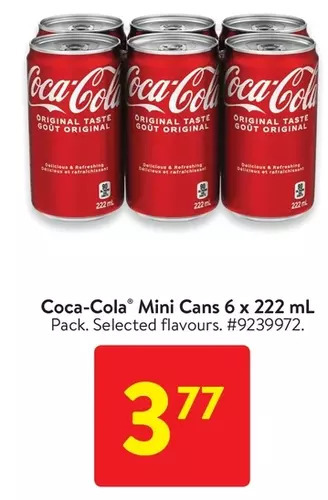 Walmart Coca-cola mini cans offer