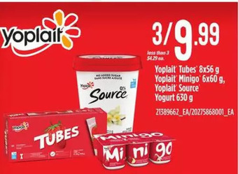 Loblaws Yoplait tubes | yoplait minigo, yoplait source yogurt offer