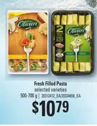 Loblaws Olivieri fresh filled pasta offer