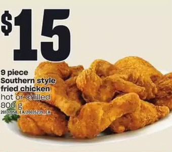 Loblaws 9 piece southern style fried chicken offer