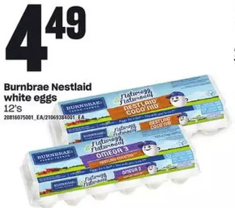 Loblaws Burnbrae nestlaid white eggs offer