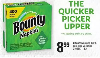 Loblaws Bounty napkins offer
