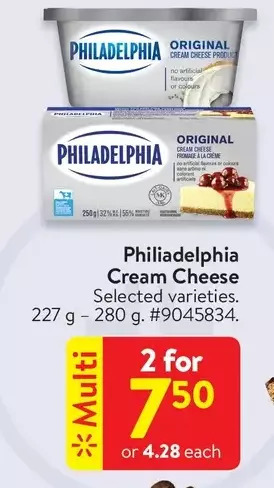 Walmart Philadelphia cream cheese offer
