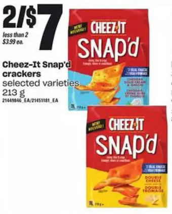 Loblaws Cheez-it snap'd crackers offer