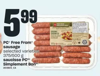Independent Grocer Pc free from sausage offer