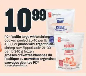 Independent Grocer Pc pacific large white shrimp or jumbo wild argentinian shrimp offer