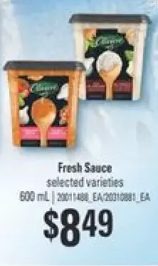 Independent Grocer Fresh sauce offer