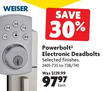 Home Hardware Powerbolt² electronic deadbolt offer