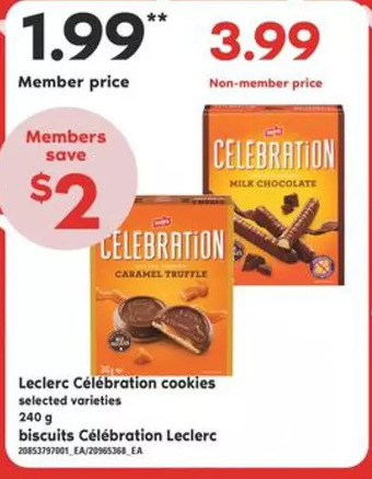 Independent Grocer Leclerc celebration cookies offer