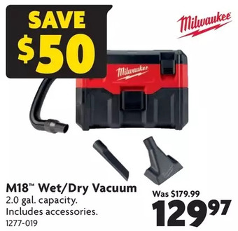 Home Hardware M18 wet/dry vacuum offer