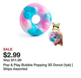 Showcase Pop & play bubble popping 3d donut (1pk) | ships assorted offer