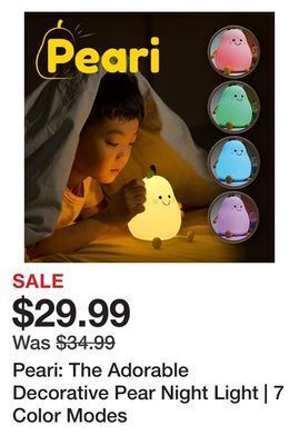 Showcase Peari: the adorable decorative pear night light | 7 color modes offer