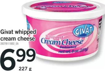 Fortinos Givat whipped cream cheese offer