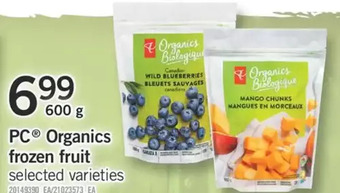 Fortinos Pc organics frozen fruit offer