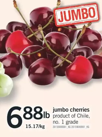 Fortinos Jumbo cherries offer