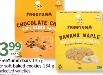 Fortinos Freeyumm bars or soft baked cookies offer